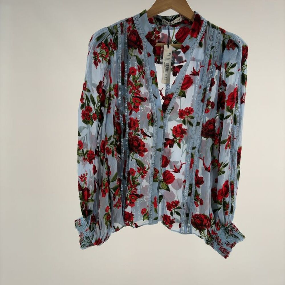 Alice + Olivia Floral Lace Blouse